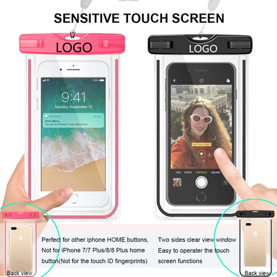 Malote impermeável colorido para nadar o saco seco 6.5IN do telefone impermeável do Pvc