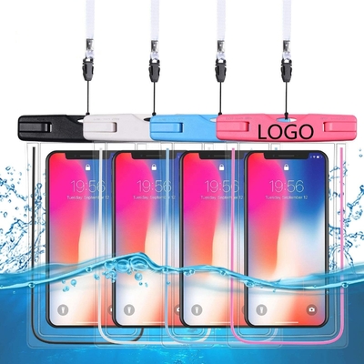 Malote impermeável colorido para nadar o saco seco 6.5IN do telefone impermeável do Pvc