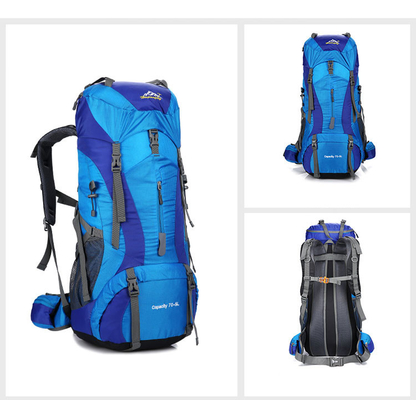 Poliéster Trekking impermeável da trouxa da montanha de Ransel ISO da trouxa de 70 litros