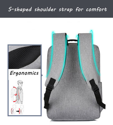 O saco da trouxa do portátil da forma do negócio que carrega trouxas impermeáveis do portátil do curso de USB dos homens feitos sob encomenda ensaca