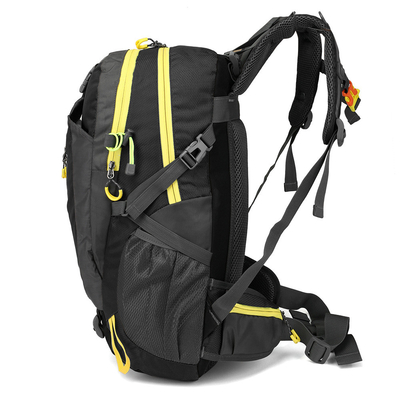 Trouxas impermeáveis de acampamento de caminhada impermeáveis pretas do ciclo da trouxa 30-40L