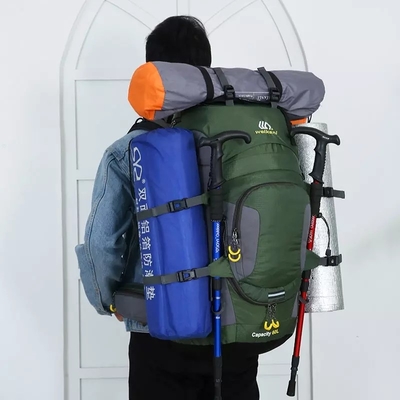 60L trouxas impermeáveis de caminhada impermeáveis de pouco peso da trouxa 70cm