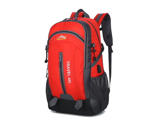 40L trouxa de acampamento impermeável alaranjada do curso da trouxa 55cm com furo da carga de USB