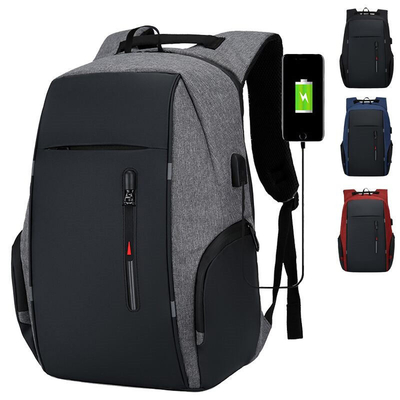 Saco impermeável do computador da trouxa preta do portátil de um negócio de 17 polegadas com USB
