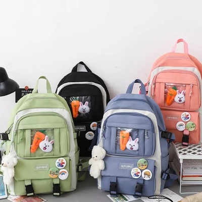 A trouxa da escola de um rosa de 1,41 polegadas ajusta o grupo da trouxa dos meninos 5pc das meninas