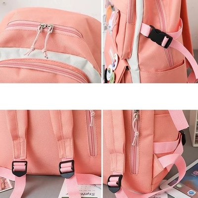 A trouxa da escola de um rosa de 1,41 polegadas ajusta o grupo da trouxa dos meninos 5pc das meninas