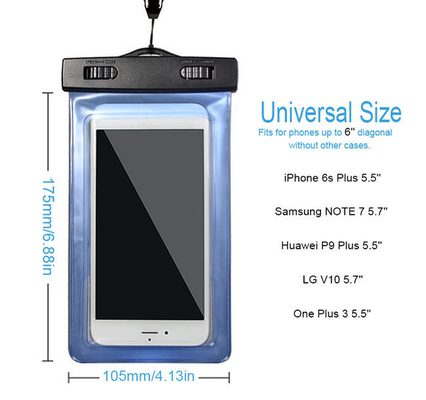 Caixa impermeável universal do telefone do à prova de água de Smartphone do malote do telefone do Pvc