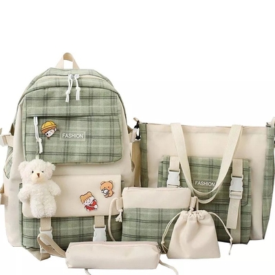 grade bonita de School Backpack Sets do estudante de 42cm que imprime 5 partes da trouxa