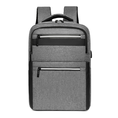 Grey Nylon Waterproof Laptop Backpack com carregador 1,37 ft BSCI