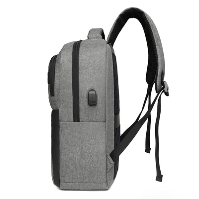 Grey Nylon Waterproof Laptop Backpack com carregador 1,37 ft BSCI