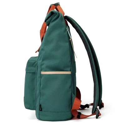 OEM expansível de Oxford da trouxa da parte superior de rolo da trouxa verde do portátil do curso de 42cm