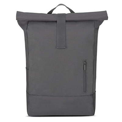 Expansível impermeável da trouxa da parte superior de rolo do preto de RollTop RPET da mochila de 15,6 polegadas