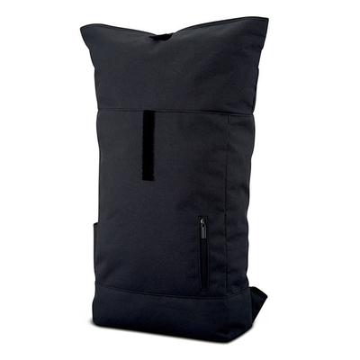 Expansível impermeável da trouxa da parte superior de rolo do preto de RollTop RPET da mochila de 15,6 polegadas