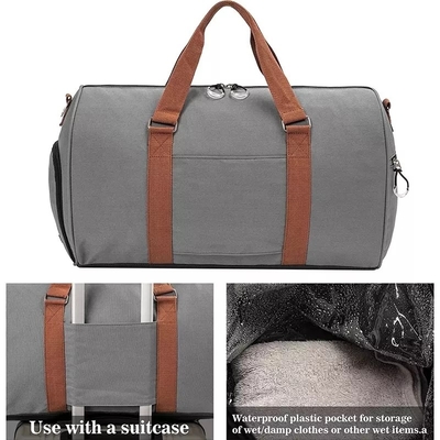 Anti trole unisex da bagagem do armazenamento do saco de Duffle da prova da água da cor sólida do saco do curso do roubo