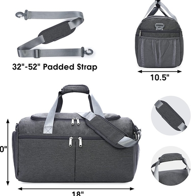 18&quot; saco de Duffle do saco do curso do roubo do Gym anti com o bolso molhado do compartimento da sapata