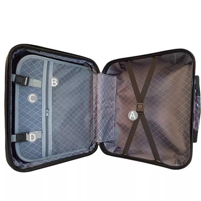 Mala de viagem impermeável do embarque de Carry On Travel Luggage Hardshell 18 polegadas com fechamento