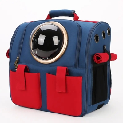 Papagaio respirável Cat Dog Bird Backpack do curso da cápsula transparente portátil do saco de portador do animal de estimação