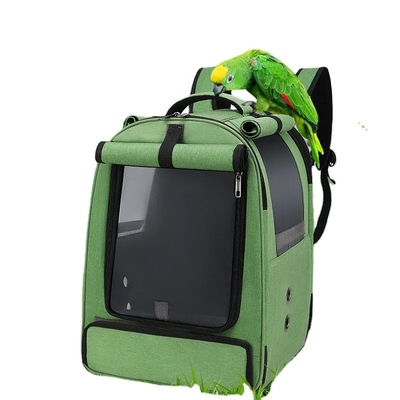 O saco de portador de pouco peso do animal de estimação do papagaio do pássaro prende Mesh Large Foldable Travel Backpack exterior