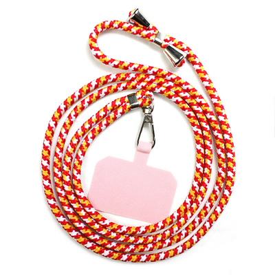 Correia universal de Lanyard Adjustable Nylon Neck Phone do telefone do ODM com metal do remendo